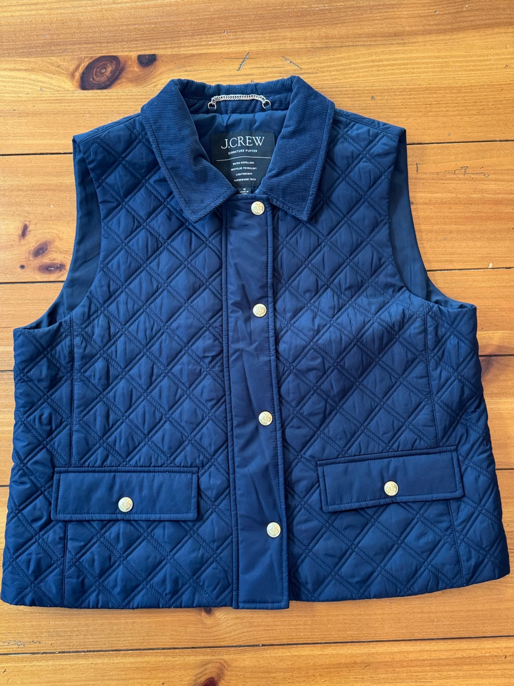 Like New J. Crew iconic Barn Jacket™ Vest in Classic Navy Blue, Size M